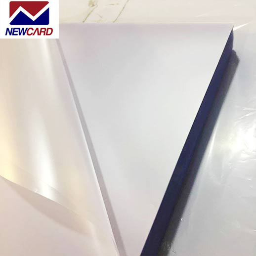 PVC coated overlay for electronic ink printing cards
