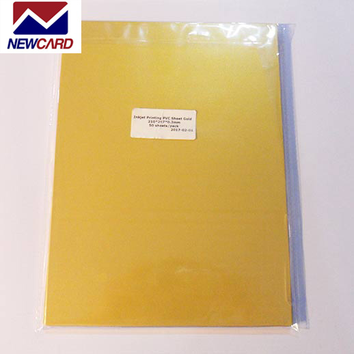 PVC inkjet printing sheet gold