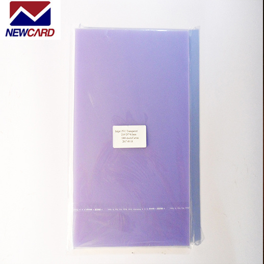 Transparent printing sheet PVC