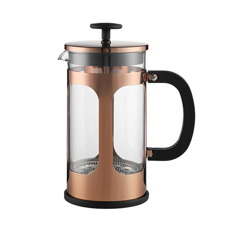 Rose-Gold 34oz Stainless Steel Tea Press French Press Coffee Plunger B654