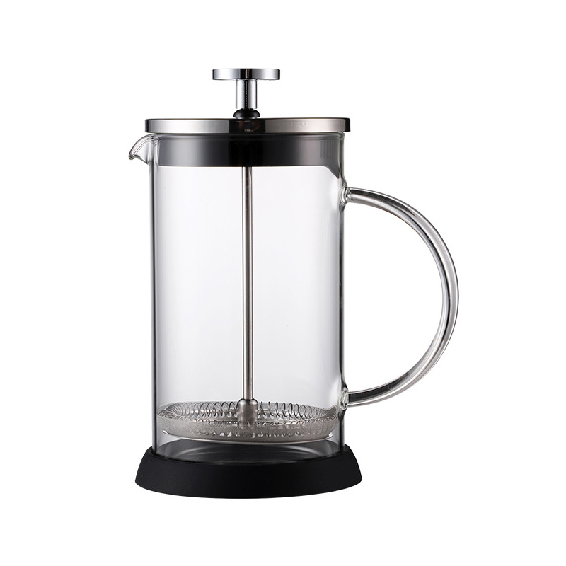 Transparent Glass Stainless Teel Fitler System Coffee Press BX701
