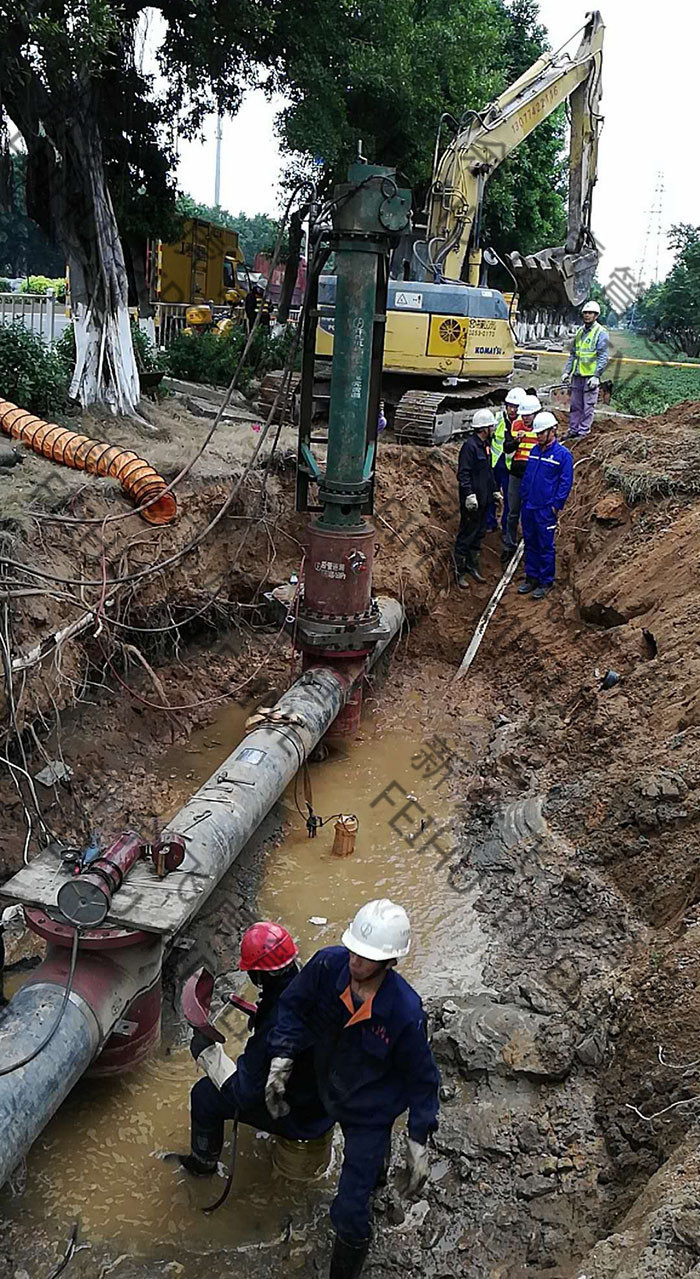 hot tap & line stop on 16-inch gas pipeline for installing the valve