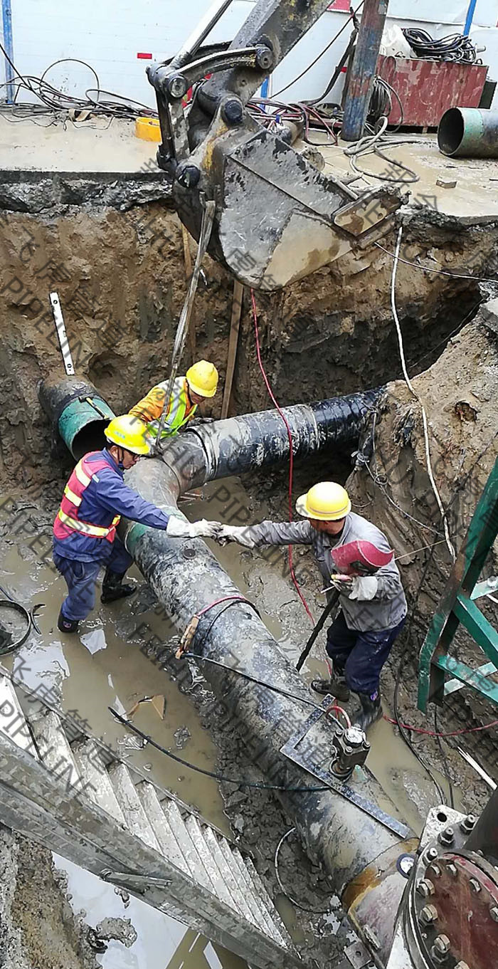 hot tap & line stop on 16-inch gas pipeline for pipe section replacement