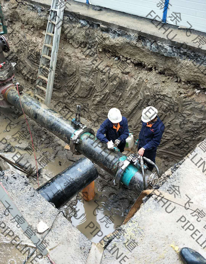 hot tap & line stop on 16-inch gas pipeline for pipe section replacement 