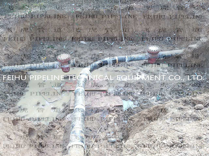 hot tap & line stop on 10-inch high-pressure gas pipeline for pipe section replacement