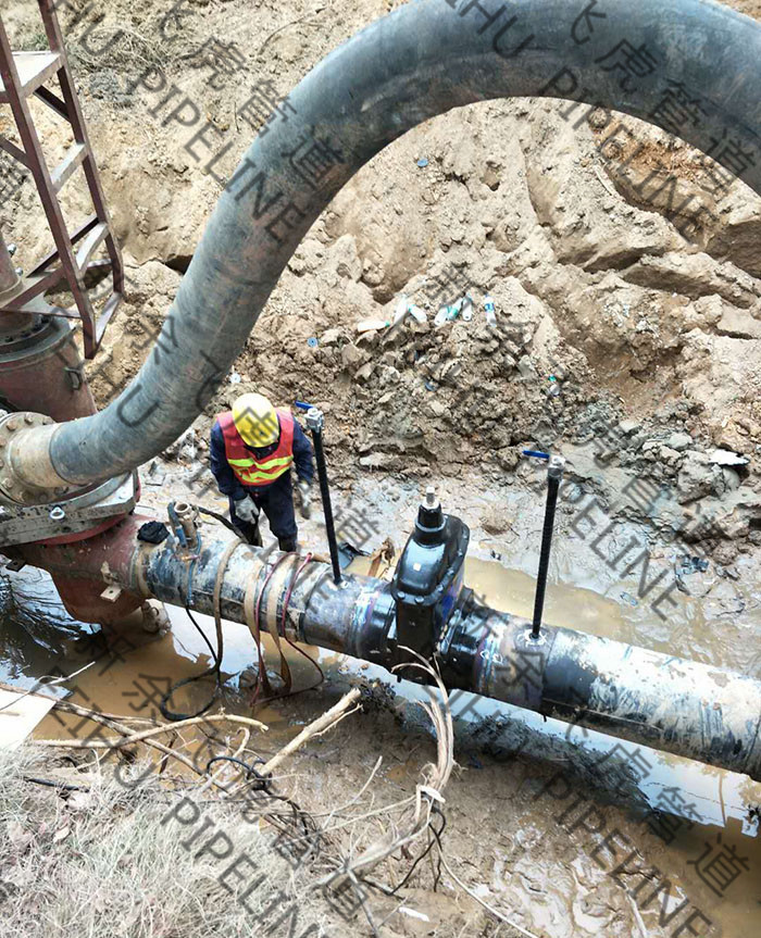 hot tap & line stop on 16-inch gas pipeline for installing the valve