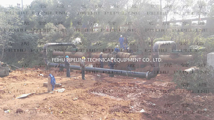 hot tap & line stop on 24-inch gas pipeline for pipe section replacement