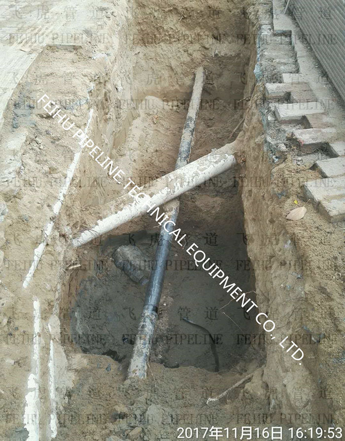 Gas pipeline reroute project at Metro Line 3, Chancheng District, Foshan City