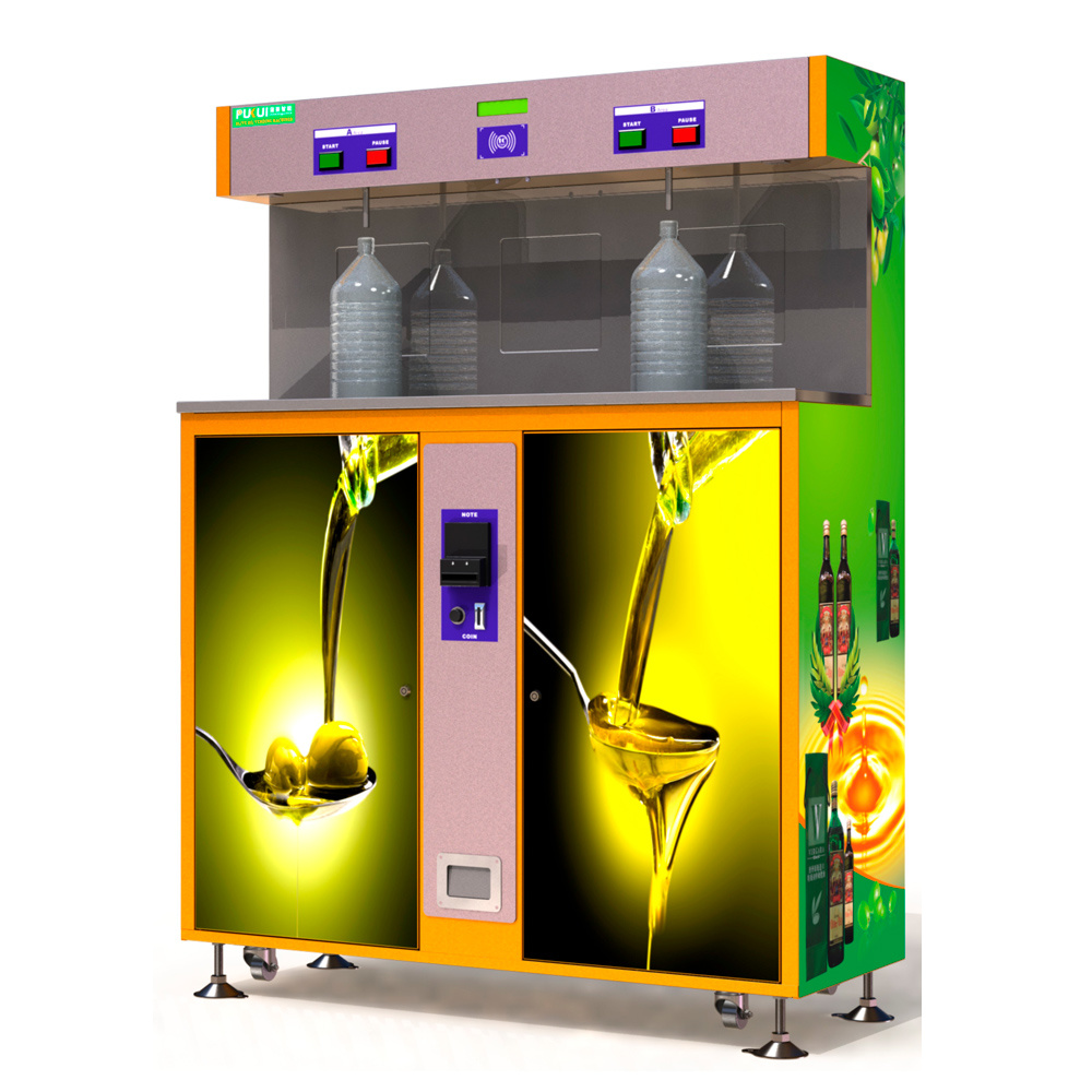 Double filling port olive oil vending machine