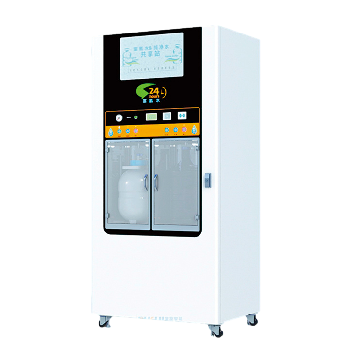 RO-300 double position pure water & hydrogen rich water machine self-service water vending machine