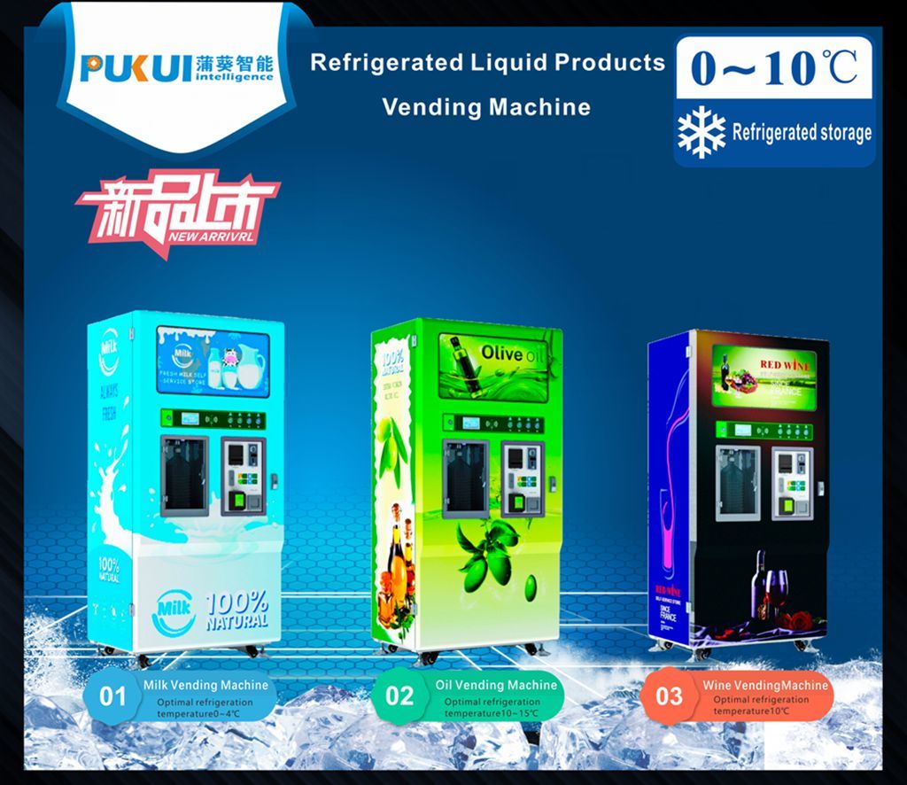 Refrigerated Liquid product vending machine