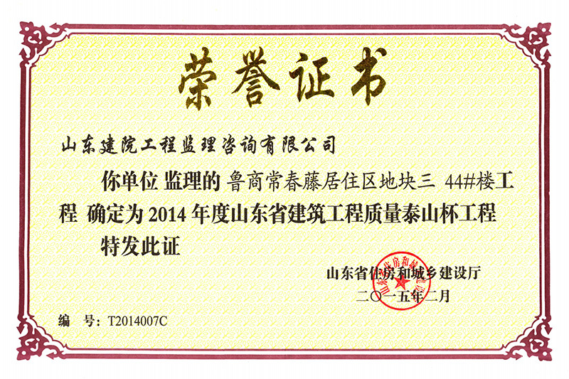 2014年省泰山杯常春藤44