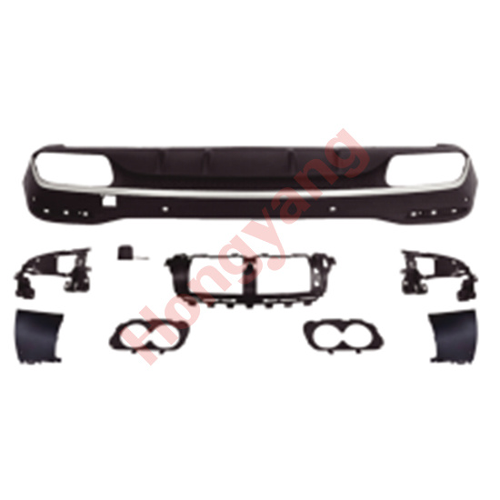 W167-(2020-2024) Upgrade To GLE53-(2020-2024) Rear Diffuser（Silver）