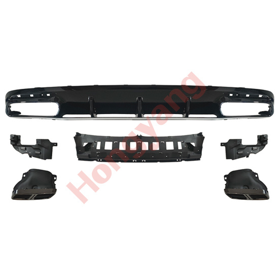 W217 Coupe-(2013-2020) Upgrade To S65-(2018-2020) Rear Diffuser With Pipes