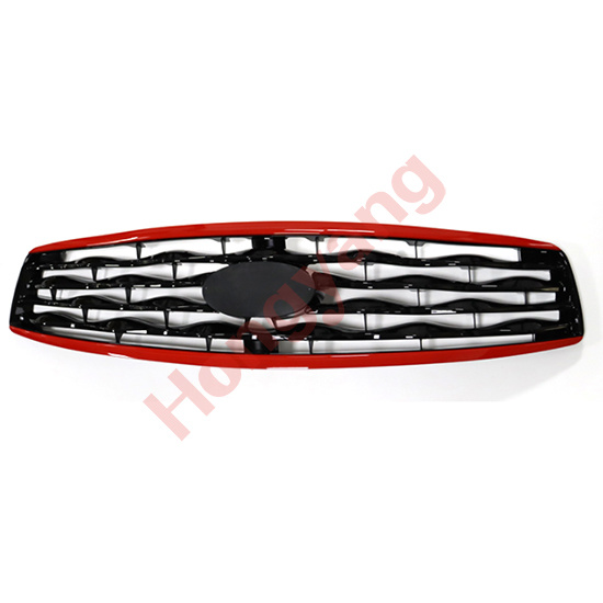 Car Grille Gloss Black and Gloss Red Outside