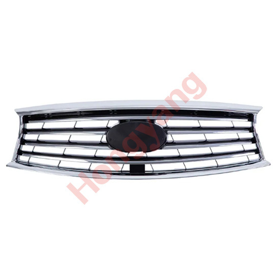 Car Grille Black Indide+Chrome Stripe+Chrome Frame 3.5
