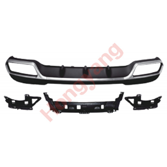 W212-(2014-2015) Upgrade To E63-(2014-2015) Rear Diffuser（Silver）