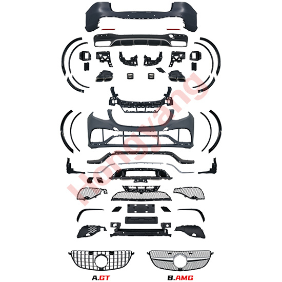 W166-(2016-2019) Upgrade To GLE63-(2016-2019) Bodykits (Use For Hatchback Car )A:GT Grille B:AMG Grille