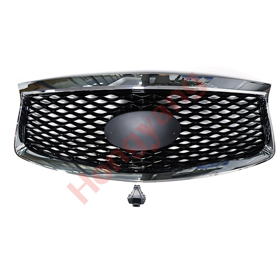 Car Grille Gloss Black C/W Chrome Frame