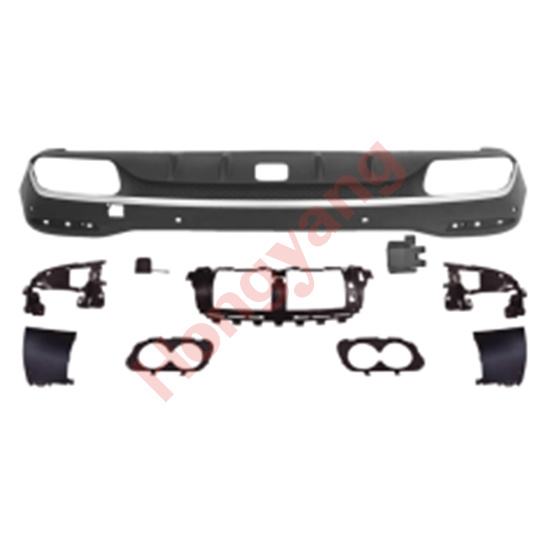 W167-(2020-2024) Upgrade To GLE53-(2020-2024) Rear Diffuser（With Hole / Silver）