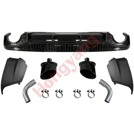 (2018-2020) Upgrade To RSQ5-(2018-2020) Rear Diffuser With Exhaust Pipe(Use For Sportback Car)
