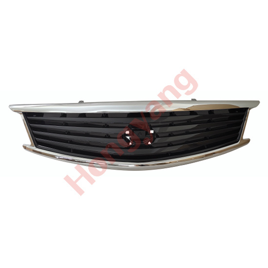 Car Grille Gloss Black Inside Chrome Frame