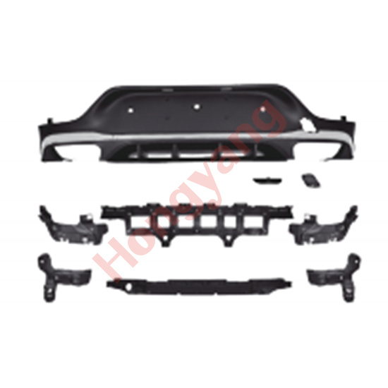 C253-(2020-2022) Upgrade To GLC Coupe63-(2020-2022) Rear Diffuser（Silver）