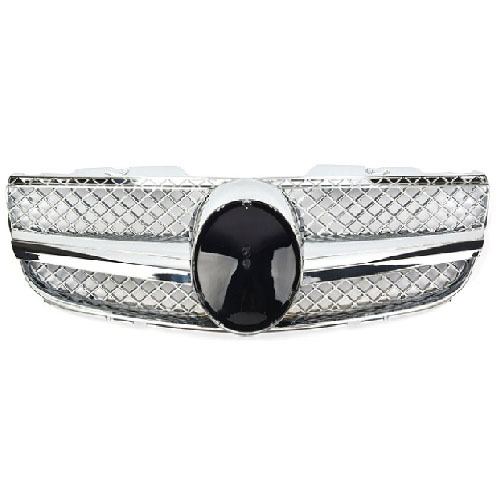 R230 2007-2009 Car Grille AMG Silver Chrome
