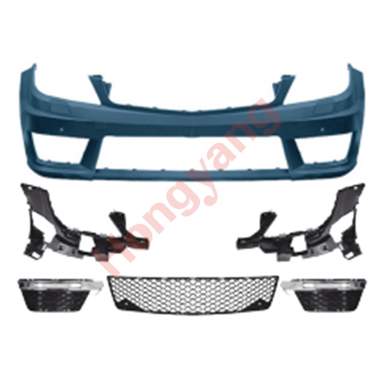 W204-(2011-2014) Upgrade To C63-(2011-2014) Front Bumper Assy（With Daytime running light）