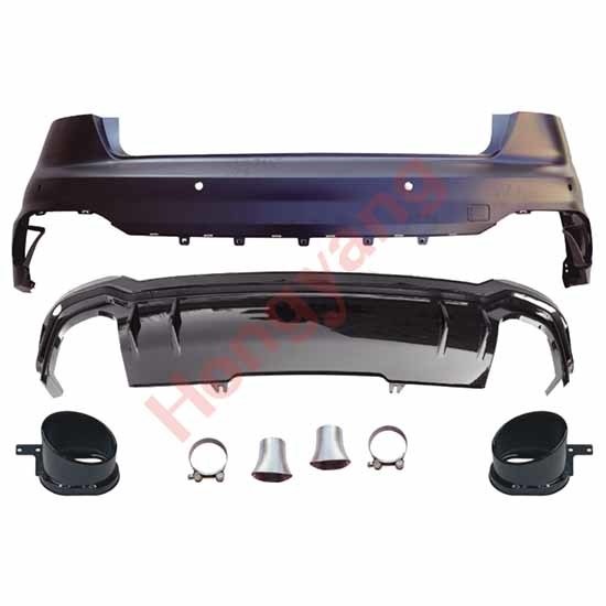 (2017-2020) Upgrade To RS4-(2017-2020) Rear Bumper Assy(Black)