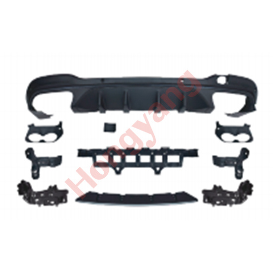 X253-(2020-2022) Upgrade To AMG43-(2020-2022) Rear Diffuser（Black）