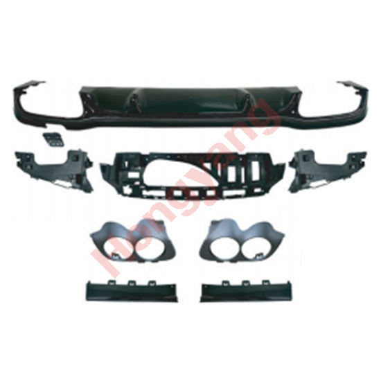 W213-(2021-2023) Upgrade To AMG53-(2021-2023) Rear Diffuser（Glossy Black）