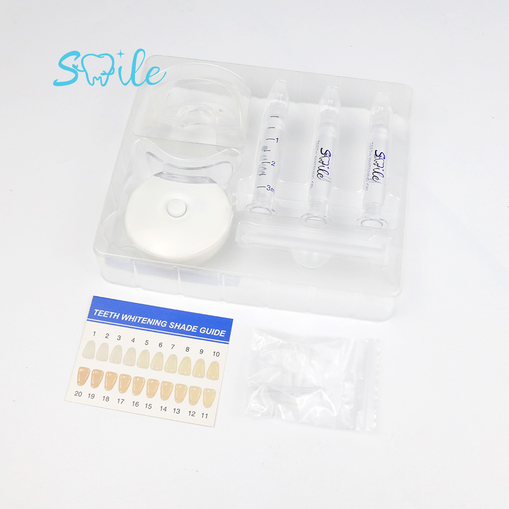 Private Logo Round Lamp 5/1 Led Teeth Whitening Kits 3ml Teeth Whitening Gel