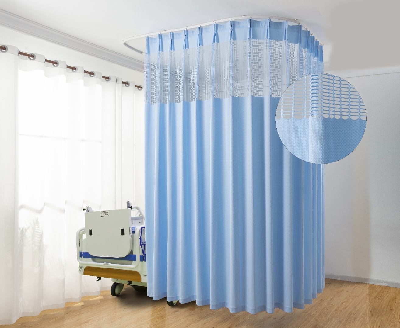 Factory manufacturer 100% polyester anti-static and antiviral medical curtains