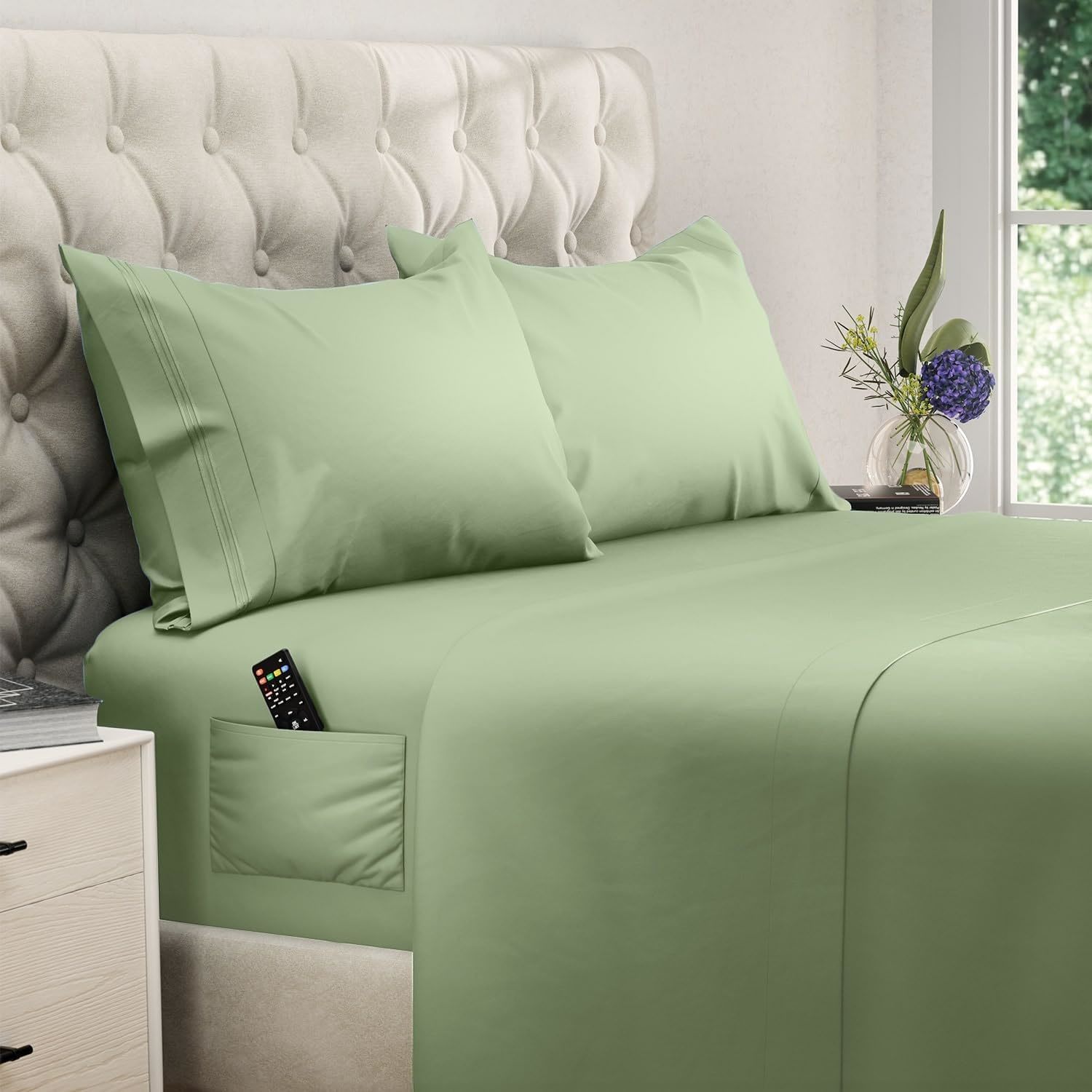 Factory manufacturer Superior Softness 100% Microfiber Soft and Breathable Bamboo Cooling Fitted Sheet with Pillow Cases