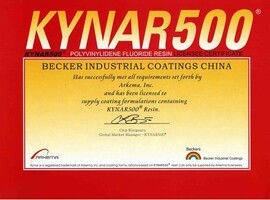 Becker Coating Certificate