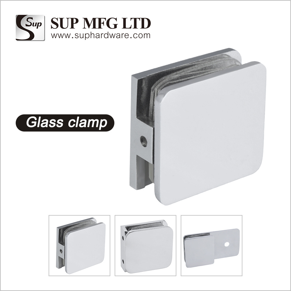 FC160 Square shower door glass clamp glass bracket fixed clip