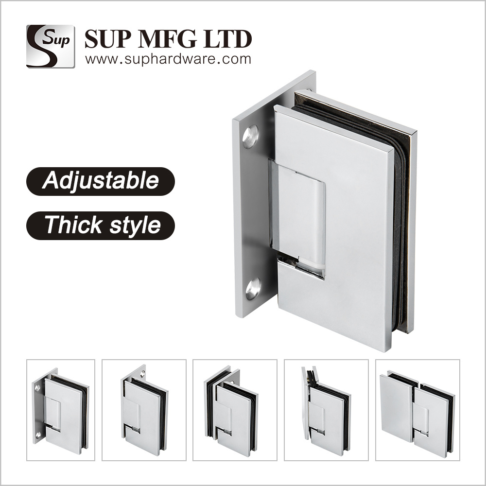 GH10XA Spring shower adjustable brass glass door hinge