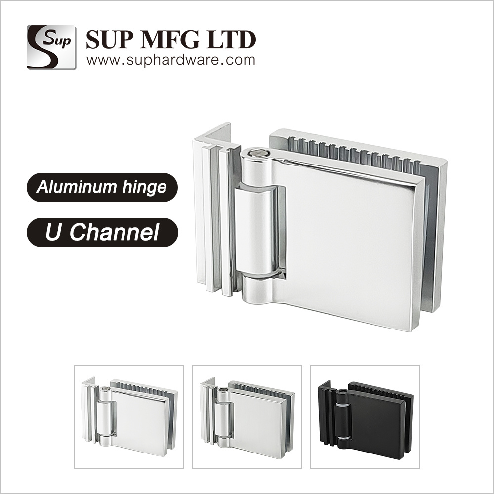 WH-11 Aluminum alloy glass door clamp glass display cabinet hinge