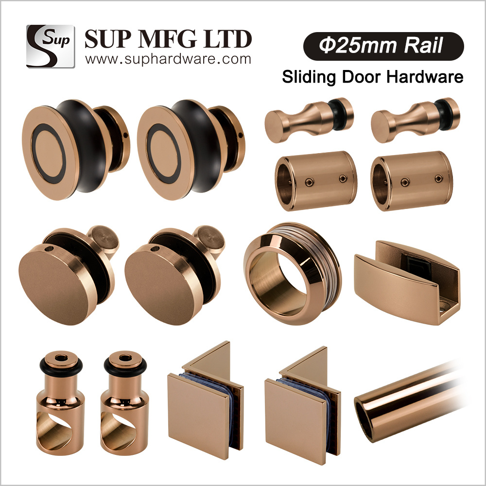 SRT103-603-1 Φ25mm Rail Sliding Set stainless steel sliding door system