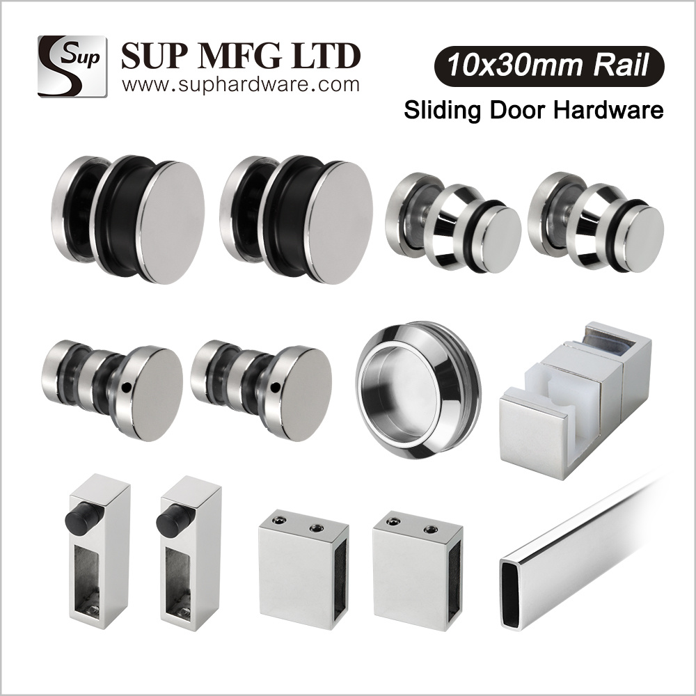10x30mm Rail Sliding Set stainless steel sliding glass door accessories