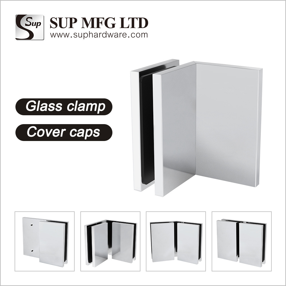 FC100X Brass glass clamp bathroom shower door glass fixed clip