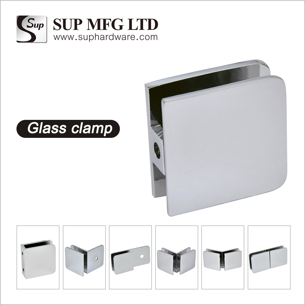 FC150 Frameless glass to wall clip square glass connector glass clamp