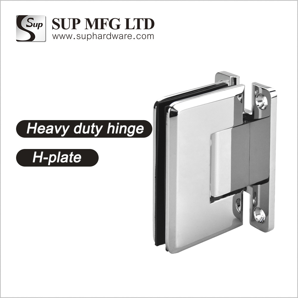 GH301BT-H Glass door H-plate hinge brass heavy duty hinge