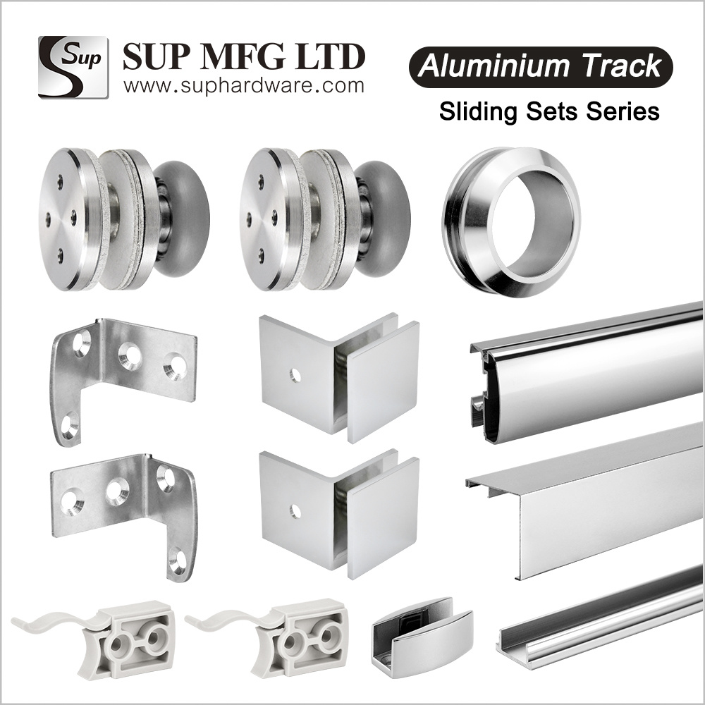SRA101-120 Aluminium track sliding set glass sliding door hardware accessories
