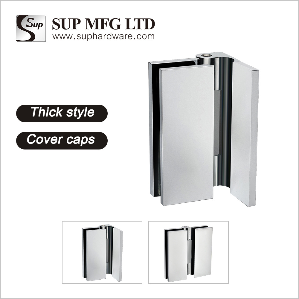 GHWC50X Brass glass door adjustable bifold shower hinge with covers