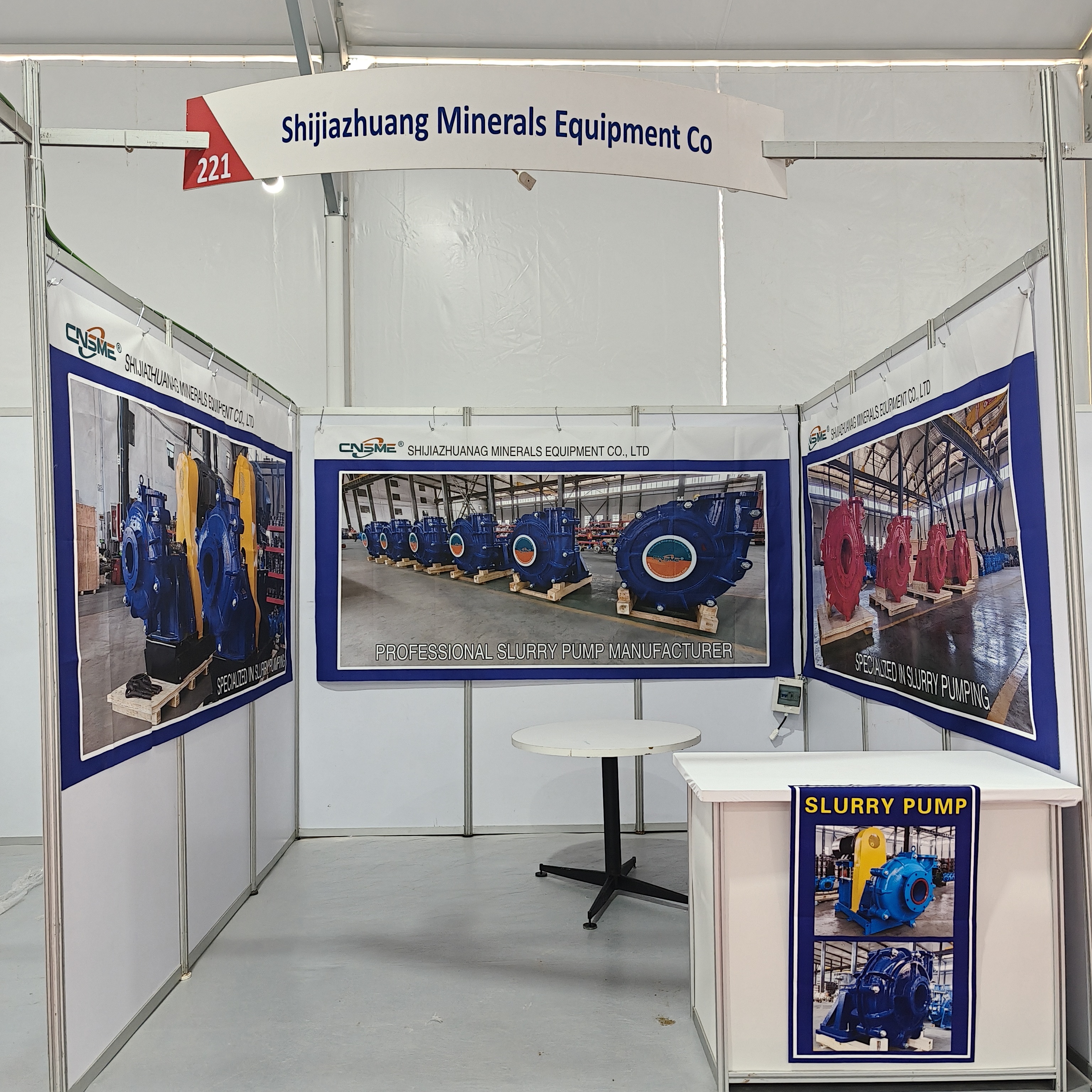 Slurry pump supplier booth layout completed