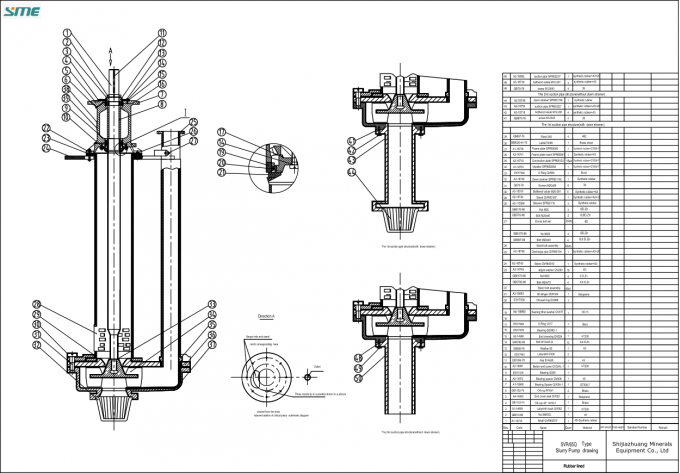 65QV - SPR Corrosive Slurry Sump Pumps Submersible Sump Pumps