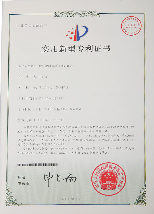 Patent certificate11