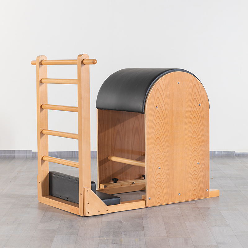 MC-PJ006 High Quality Fitness Beech Wooden Ladder Bucket frame Pilates ladder bucket fitness curved bucket equipment